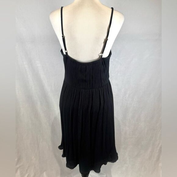 Lily Morgan black lace up lace bodice flowy dress size small - Picture 3 of 6